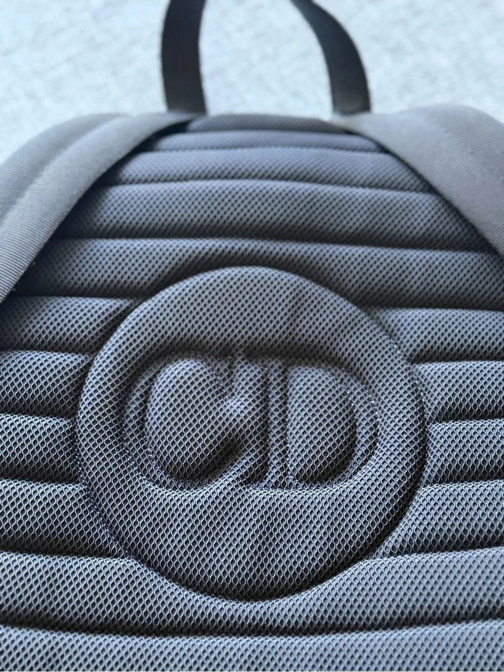 Dior Men's Navy Blue & Beige Oblique Canvas Backpack
